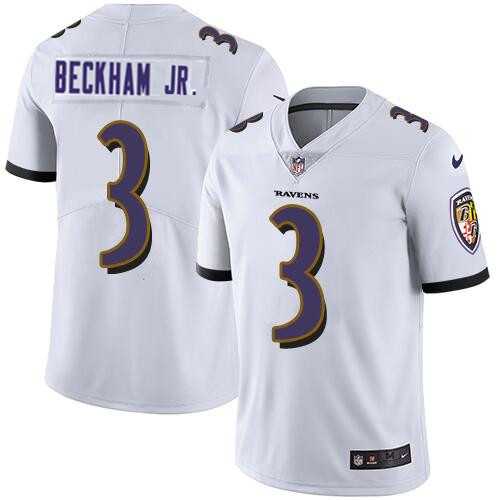 Men & Women & Youth Baltimore Ravens #3 Odell Beckham Jr White Vapor Untouchable Nike Limited Jersey